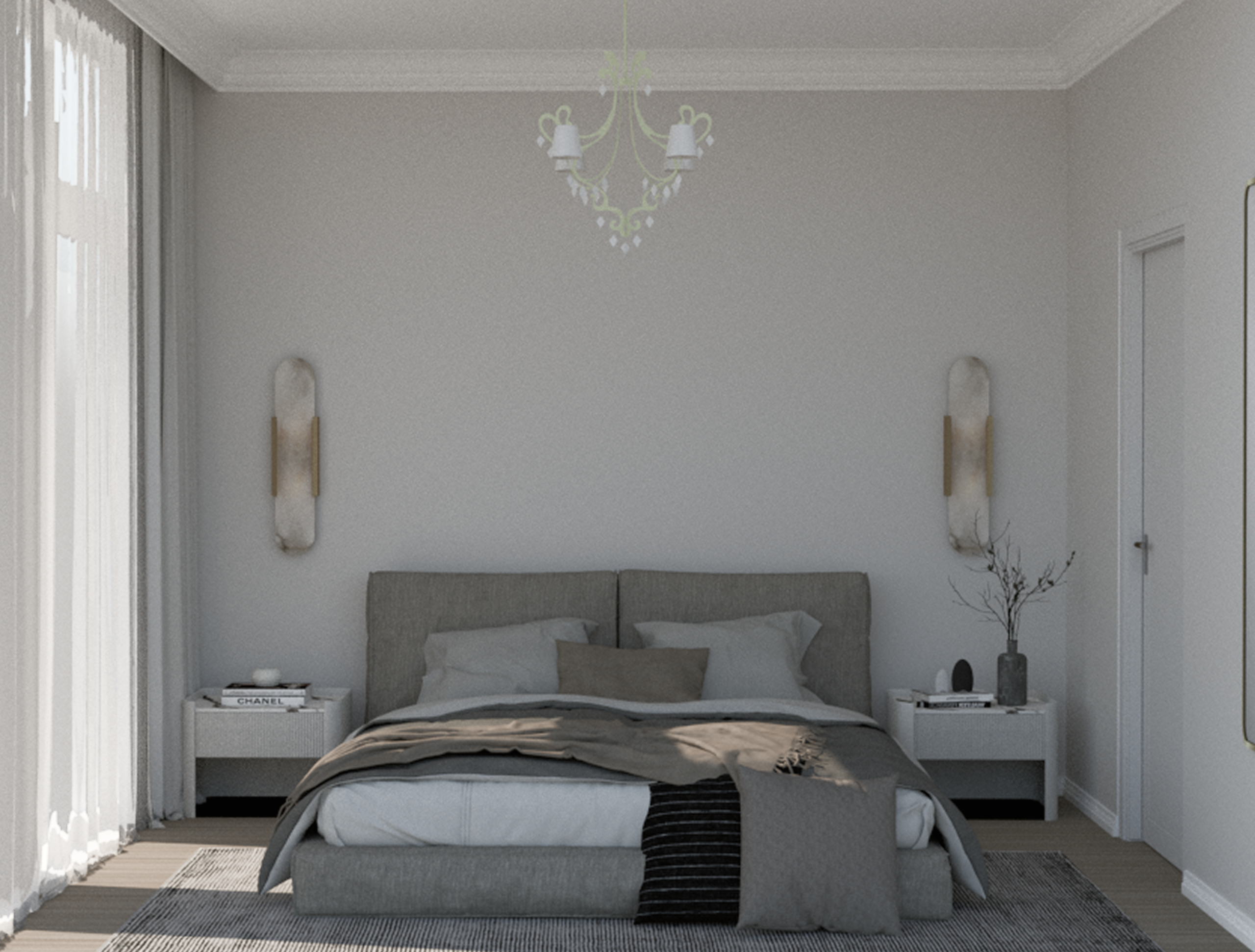 Composer's Residency, Bedroom, Liza Tregouet Interiors, Interior Designer, Switzerland