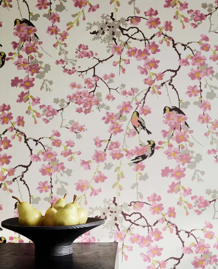 Massingberd Blossom Wallpaper by Little Greene LT Interiors